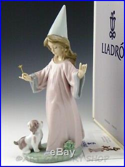 Lladro Figurine UNDER MY SPELL WIZARD GIRL With WAND & DOG #6170 Retired Mint Box