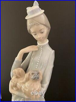 Lladro Figurine Walk With The Dog Retired #4893