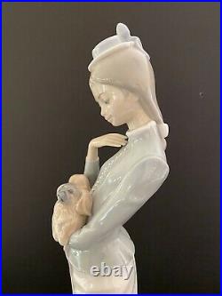 Lladro Figurine Walk With The Dog Retired #4893