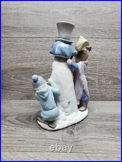 Lladro Figurines Snowman Boy Girl Dog 5713