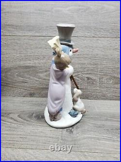 Lladro Figurines Snowman Boy Girl Dog 5713