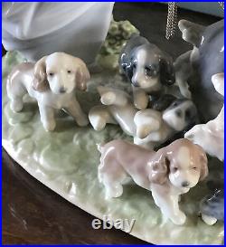 Lladro Fine Porcelain Figurine #6784 Puppy Parade 9x 11 EUC
