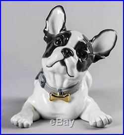 Lladro French Bulldog with Macarons Dog Figurine #9398