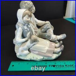 Lladro Friendship 1230 Hermanitos Boy Girl Puppy Dog Adorable In Mint Condition