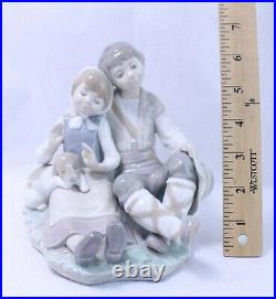 Lladro Friendship Girl and Boy with Dog #1230