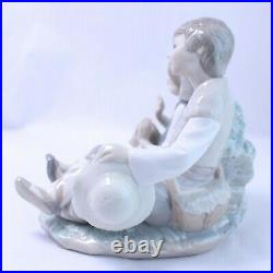 Lladro Friendship Girl and Boy with Dog #1230