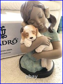 Lladro Gabriela 2355 Girl Hugging Dog Large Estate Sale