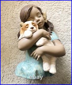 Lladro Gabriela 2355 Girl Hugging Dog Large Estate Sale