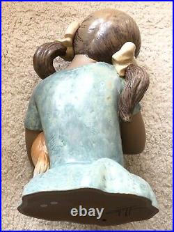 Lladro Gabriela 2355 Girl Hugging Dog Large Estate Sale