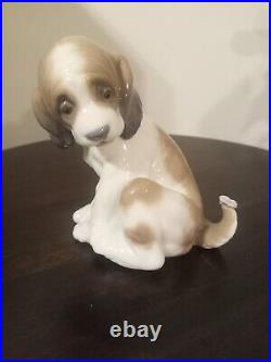 Lladro Gentle Surprise #6210 dog butterfly pals