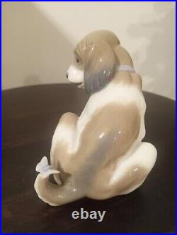 Lladro Gentle Surprise #6210 dog butterfly pals