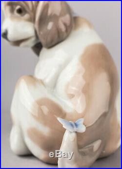 Lladro Gentle Surprise Dog Figurine #6210 Brand Nib Butterfly On Tail Save$ F/sh