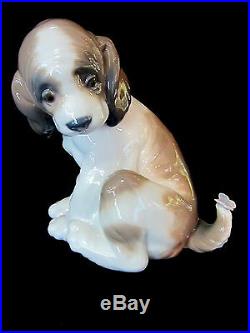 Lladro Gentle Surprise Dog Figurine #6210 Brand Nib Butterfly On Tail Save$ F/sh