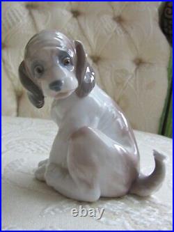 Lladro Gentle Surprise Dog with Butterfly #6210