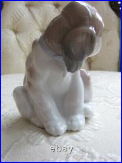 Lladro Gentle Surprise Dog with Butterfly #6210