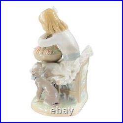 Lladro Girl Dog With Flowers Porcelain Figurine Sculptor Antonio Ballester VTG