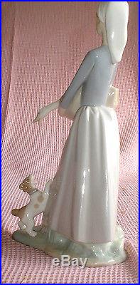 Lladro - Girl With Goose And Dog #4866 - In Original Box - Lke New