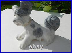 Lladro Glazed Skye Terrier Dog Figurine Retired # 4643 Mint