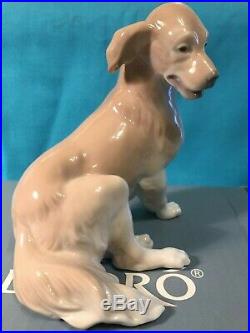 Lladro Golden Retriever dog statue figure 8345 Dasia 2007 Spain Org $245 EX JM17