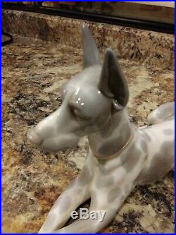 Lladro Great Dane Dog Figurine