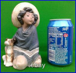 Lladro Gres Fernando (mexican Boy Kneeling With Dog) 2167