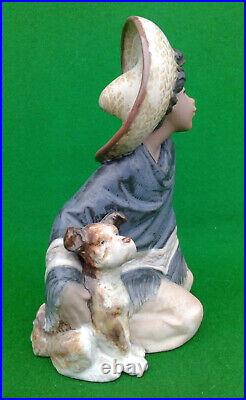 Lladro Gres Fernando (mexican Boy Kneeling With Dog) 2167