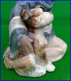 Lladro Gres Fernando (mexican Boy Kneeling With Dog) 2167