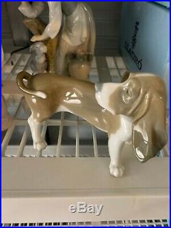 Lladro Group Of Girls With Dogs Excellent Condition