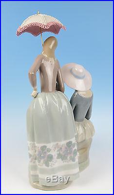 Lladro HARMONY GROUP Figurine #4804 MINT Glazed Retired 1981 Lace Parasol Dog