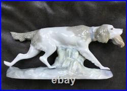Lladro Hunting Dog with Quail #308.13A RARE Early Porcelain Figure PERFECT cond