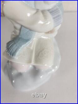 Lladro I'll Keep You Warm Girl In Hat Holding Puppy Dog #8265 Figurine No Box