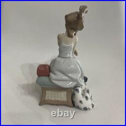 Lladro'Important Phone' Girl with Dalmatian Dog