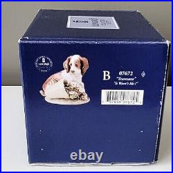 Lladro It Wasn't Me Dog with Flowers And Flowerpot Figurine 7672 Original Box EUC