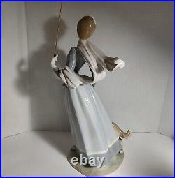 Lladro, Lady With A Dog And Scarf- Retired