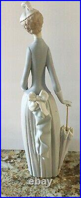 Lladro Lady with Dog & Umbrella (#4761 Retired!) Figurine 14 Excellent