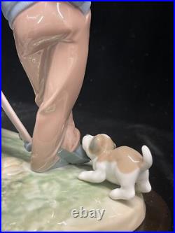 Lladro Large figurine Puppy Dog Tails #5539. RARE