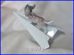 Lladro Let's Fly Away Dog Figurune #6665 Brand Nib Paper Airplane Save$$ F/sh