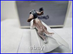 Lladro Let's Fly Away Dog on Airplane #6665 with Original Box and Papers