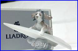 Lladro Lets Fly Away Collectible Figurine #6665 Dog Flying Paper Plane