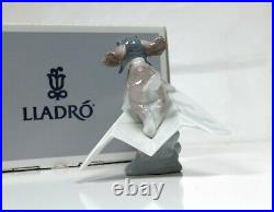 Lladro Lets Fly Away Collectible Figurine #6665 Dog Flying Paper Plane