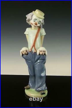 Lladro Little Pals 7600 1st Issue Clown Puppies Dogs Collector's Society Xlent