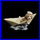 Lladro Little Stow Away Dog Sailor Hat puppy in paper boat #6642 Figurine