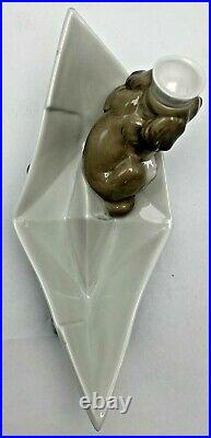 Lladro Little Stowaway Dog with Sailor Hat in Paper Boat Figurine 6642