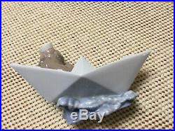 Lladro Little Stowaway Sailor Dog in Paper Boat 1999 Premier Issue #6642