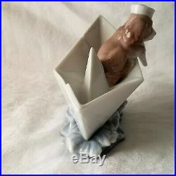 Lladro Little Stowaway Sailor Dog in Paper Boat Porcelaine Figurine #6642