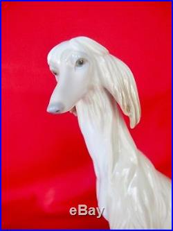 Lladro Lovely Figure Afghan Dog Porcelain 11 1/2 Height (#1207)