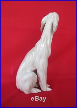 Lladro Lovely Figure Afghan Dog Porcelain 11 1/2 Height (#1207)