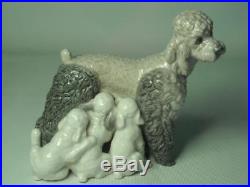 Lladro MOTHER WITH PUPS Figurine 1257 Poodle Dog Puppies Poodles
