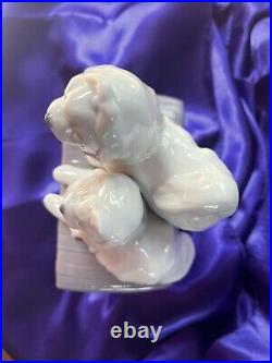 Lladro Maltese Dogs Looking Pretty #6688 Porcelain Figurine with orig. Box