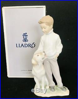 Lladro Mint #6902 My Loyal Friend Boy With Dog Spain 10 Figurine J113